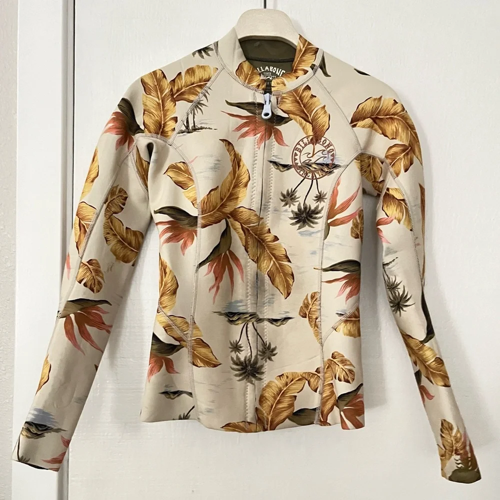 Billabong Tropical Surf Capsule "Peeky" 1mm Wetsuit Jacket Canvas Neo 2 - Picture 2 of 8